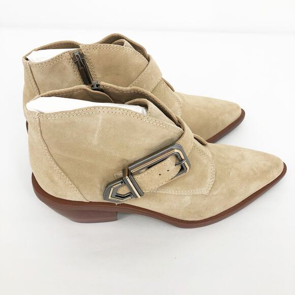 VINCE CAMUTO Women's Ashena Pointed Toe Ankle Boot 6.5 Taupe Suede NWOB - Picture 2 of 11